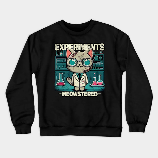 experiments meowstered Crewneck Sweatshirt by AOAOCreation